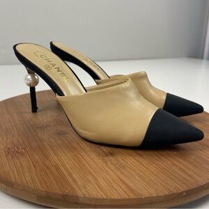 Chanel Cap Toe Pearl Heels